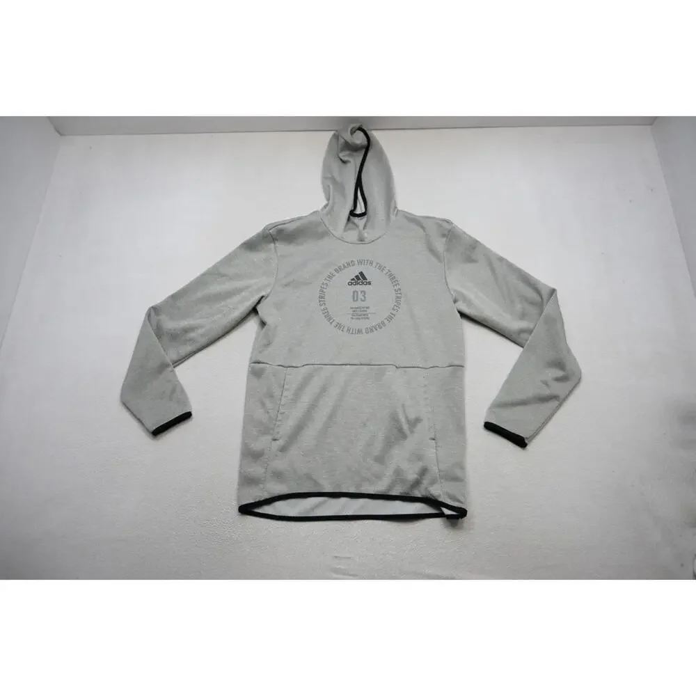 Adidas‎ Hoodie ClimaWarm Athletic Pullover Sweater Gray Mens Size Medium